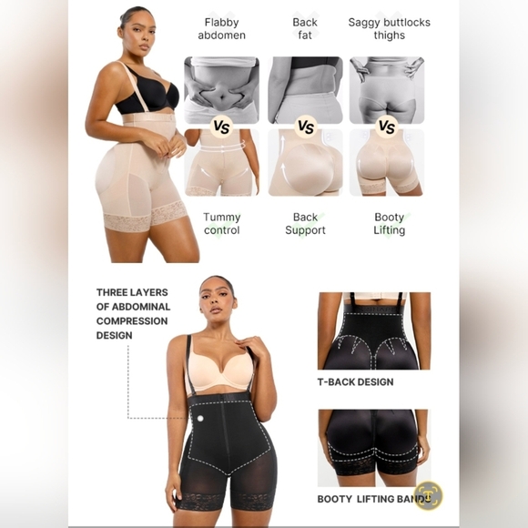 SHAPELLX BOOT-YEAH AirSlim Firm Tummy Compression Shaping Short  #889 - Picture 11 of 11